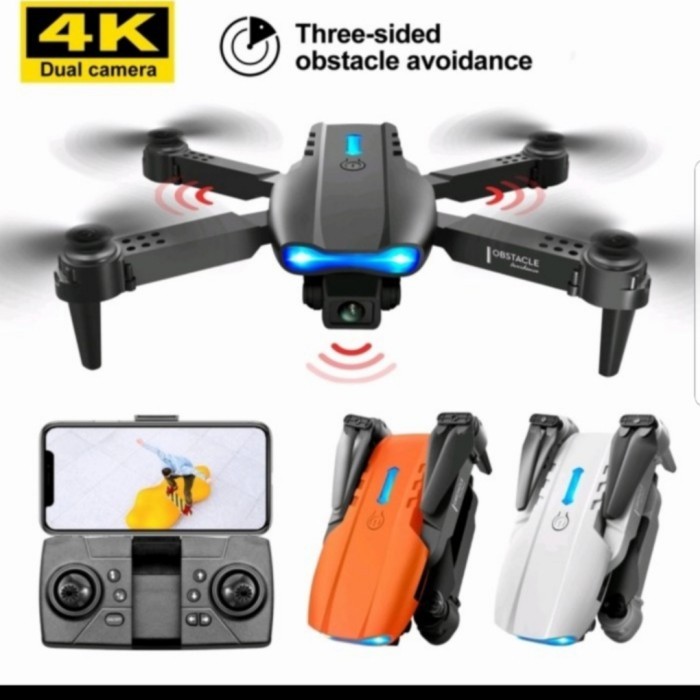 Drone Quadcopter E99 K3 Pro Dual Camera 4K Baterai 1800 Mah