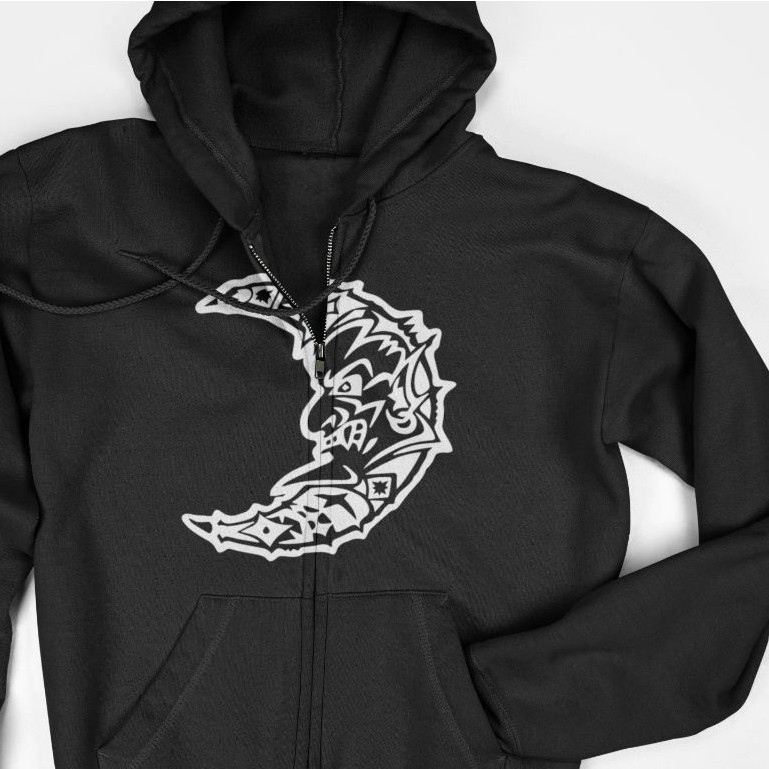 Jaket Hoodie Zipper - Valentino Rossi Moon Logo