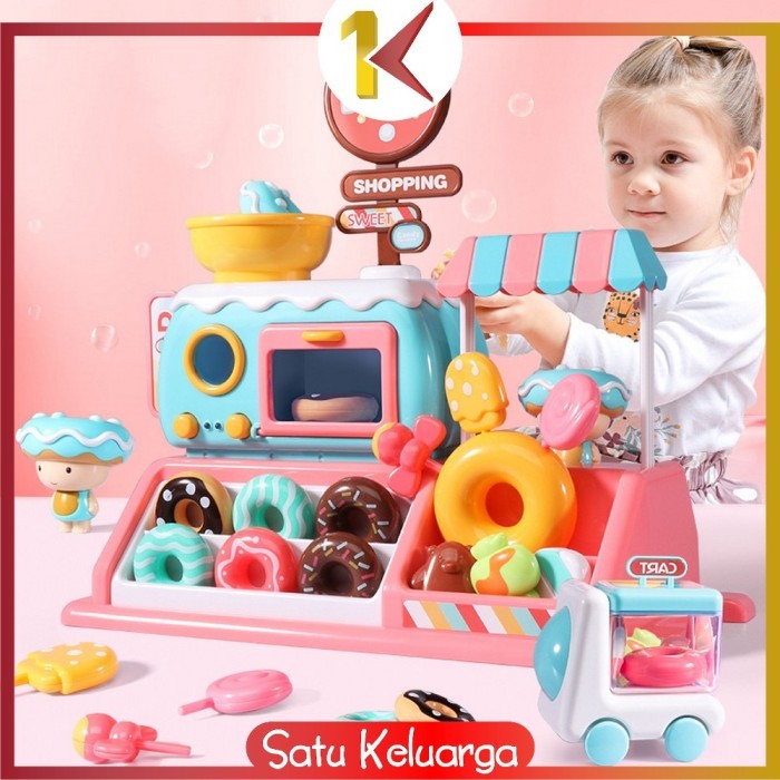 Terlaris SK-M29 Mainan Edukasi Anak Toko Donat 999-82 / Jualan Roti Donut