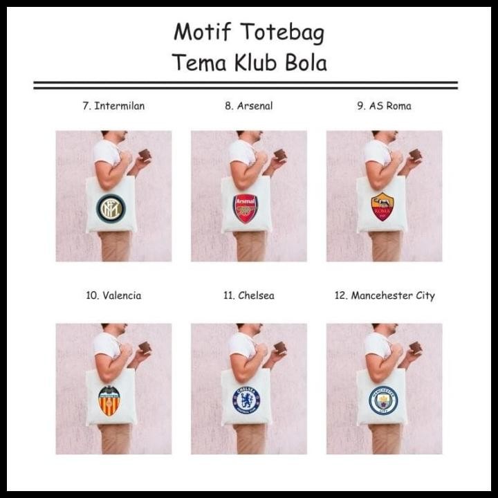 

HOT DEAL GOODY GOODIE BAG TOTEBAG KLUB BOLA SABLON TAS INTERMILAN ARSENAL ROMA !!!!