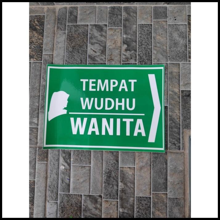 

GRATIS ONGKIR STIKER VINYL TANDA LOKASI TEMPAT WUDHU WANITA MASJID MUSHOLA KANTOR !!