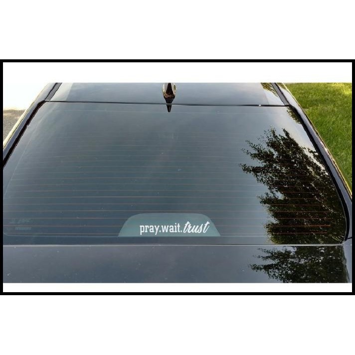 

BEST DEAL STIKER PRAY WAIT TRUST RELIGIUS PERCAYA BERUSAHA BERDOA MOBIL LAPTOP !