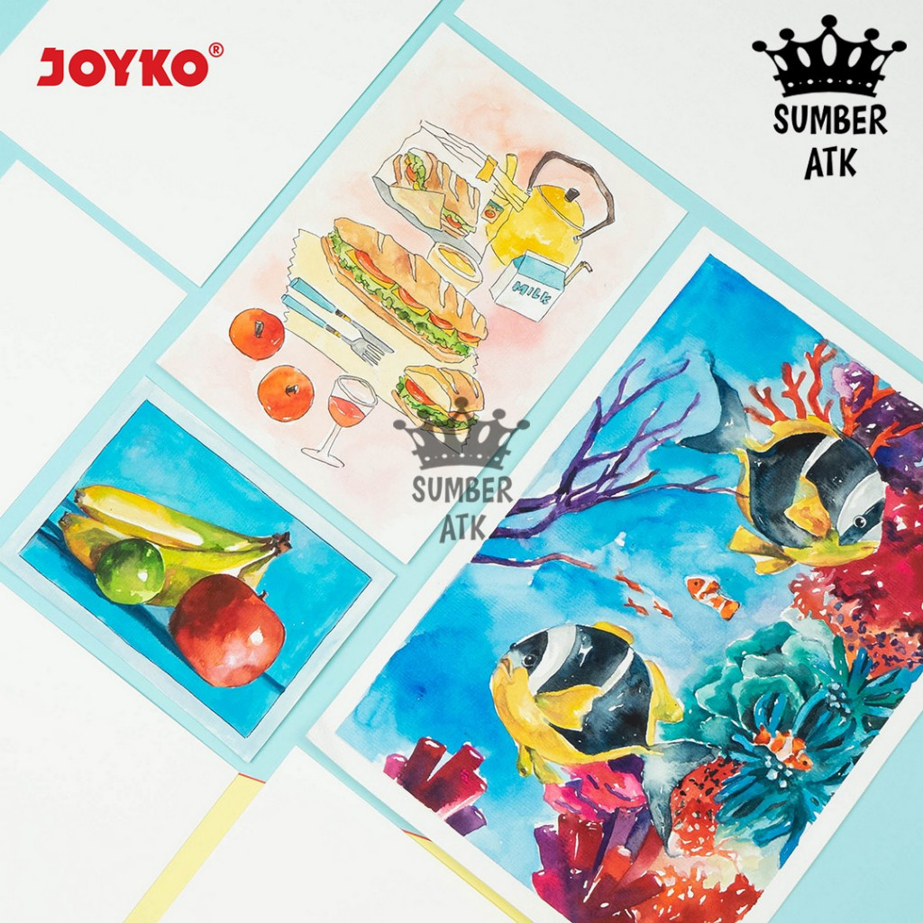 

Watercolor Paper Kertas Cat Air 300 gsm 10 Sheets Joyko WLPP-2500 A6 A5 A4
