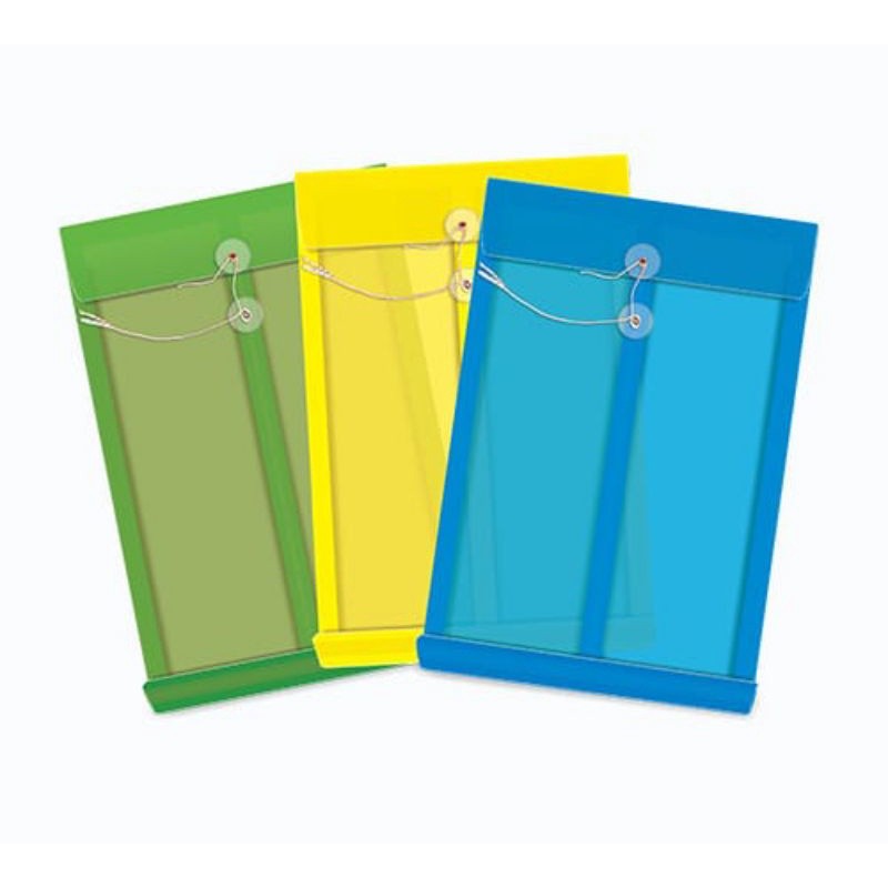 

Map Plastik Folio Model Tali Warna - Stopmap Dokumen Kertas Transparan Anti Air