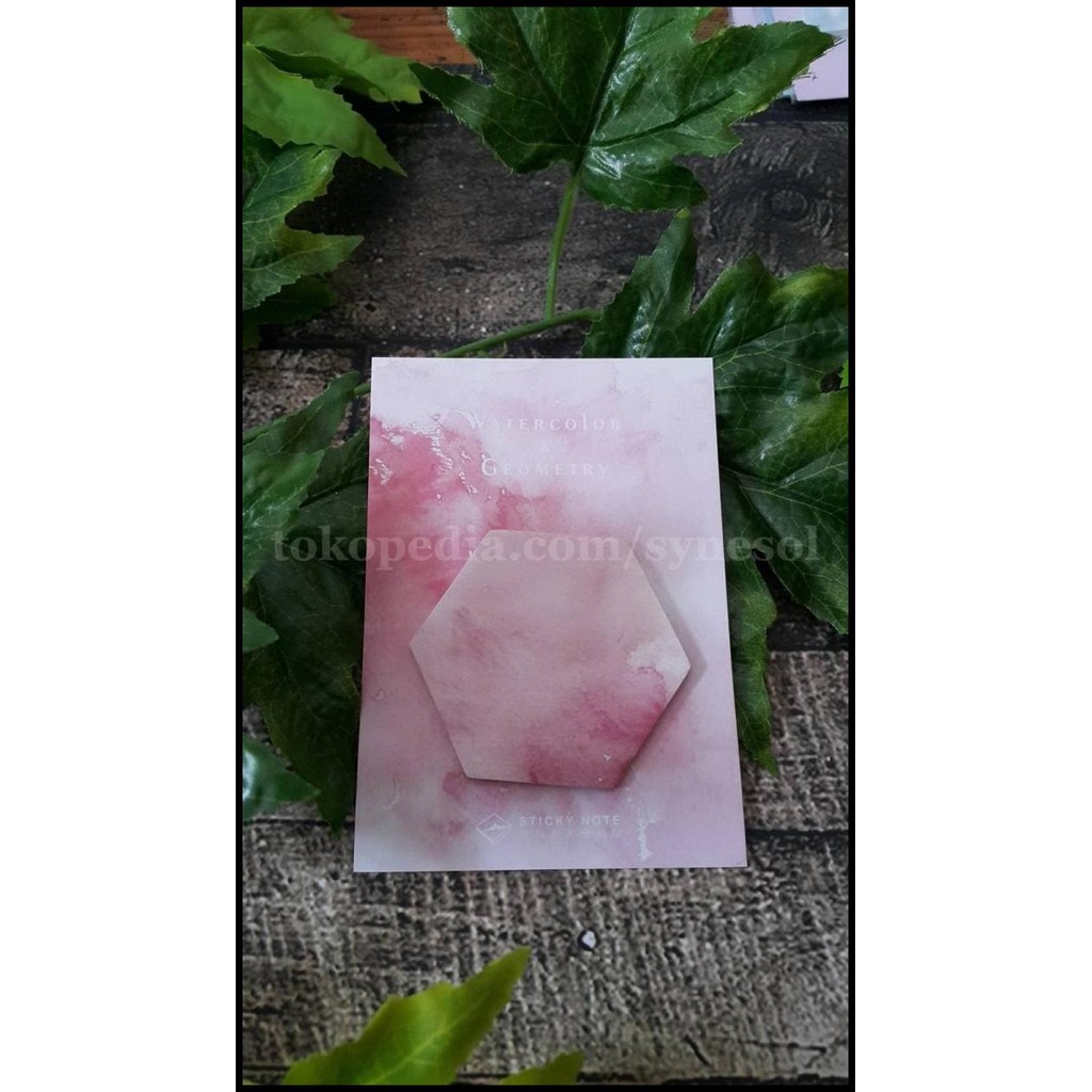 

TERMURAH STICKY NOTES TEMA WATERCOLOR GEOMETRY (MODEL: HEKSAGONAL) !