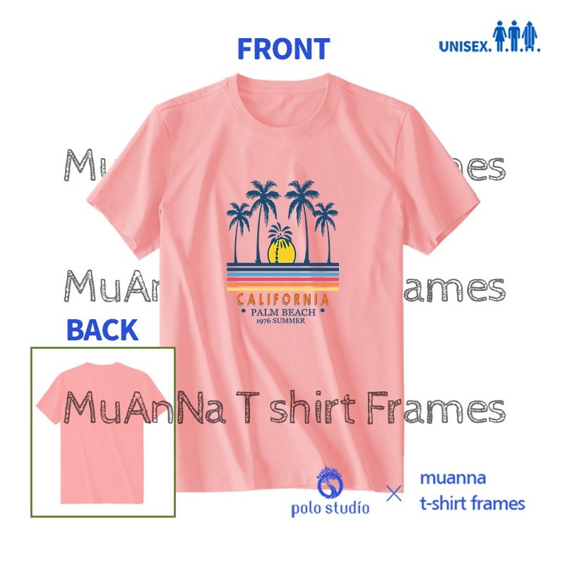Kaos drifit bermotif warna peach untuk pria unisex bertema Natal Trendy Beach style |ZY1QNzZJ|