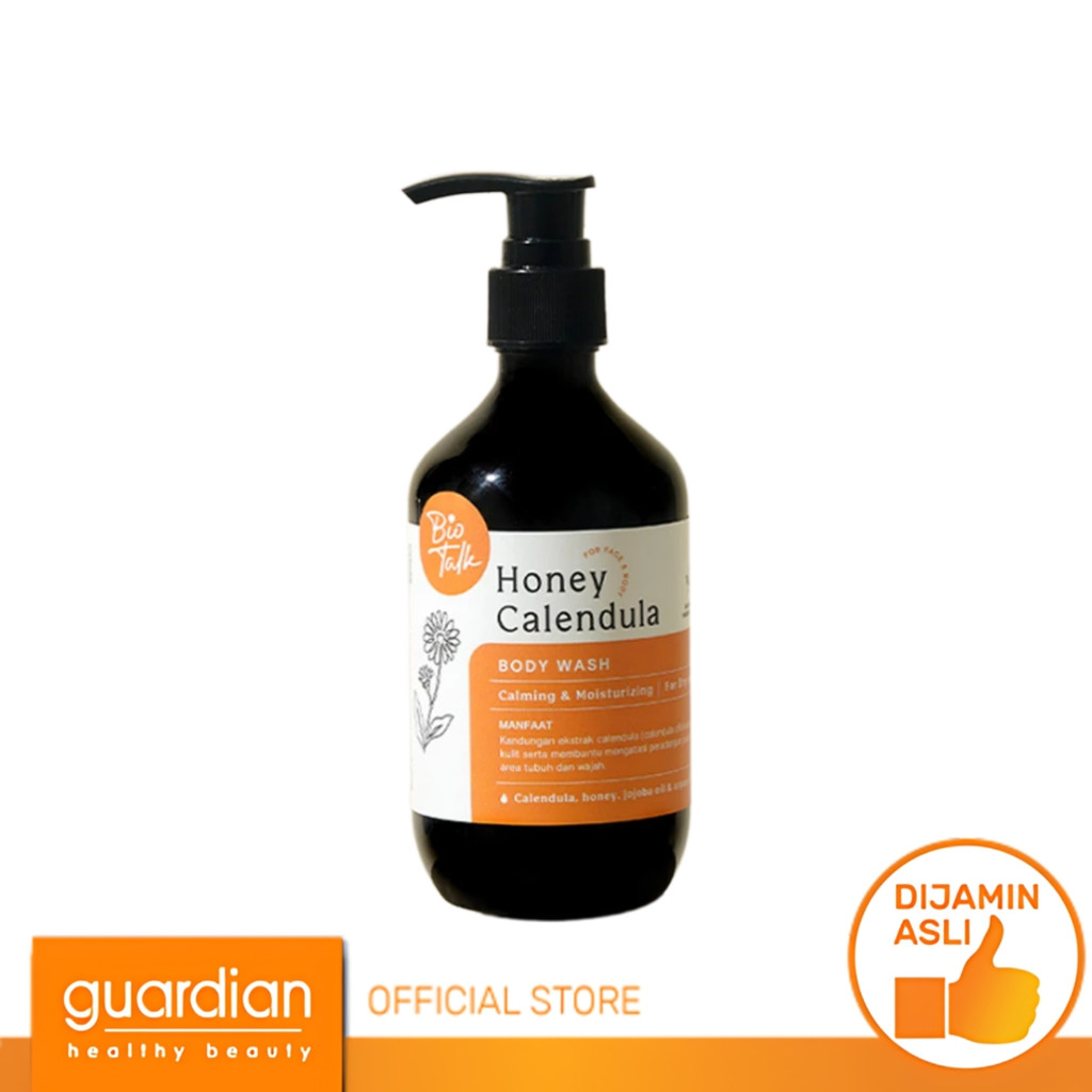 Biotalk Honey Calendula Body Wash Melembabkan Kulit Eksim dan Psoriasis 300Ml