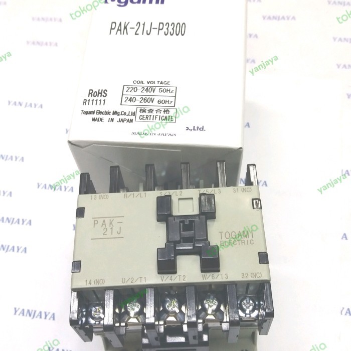 Kontaktor Togami Pak 21J 220V