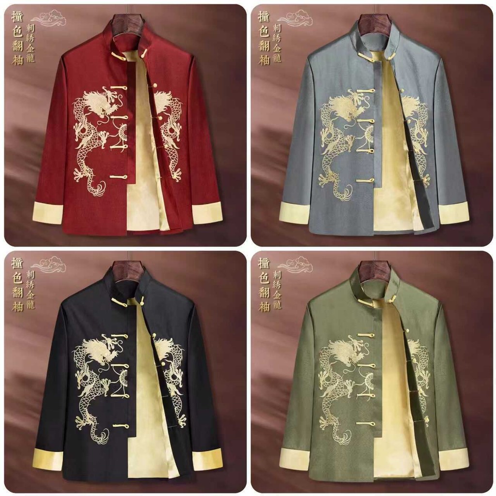 Gaun Pria Setelan Penyewaan Pakaian, Gaya Cina Retro, Gaun Pesta Pernikahan Cina