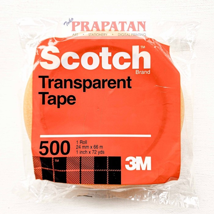 

Scotch Transparent Tape 500 24Mm Isolasi Bening Selotip #Original