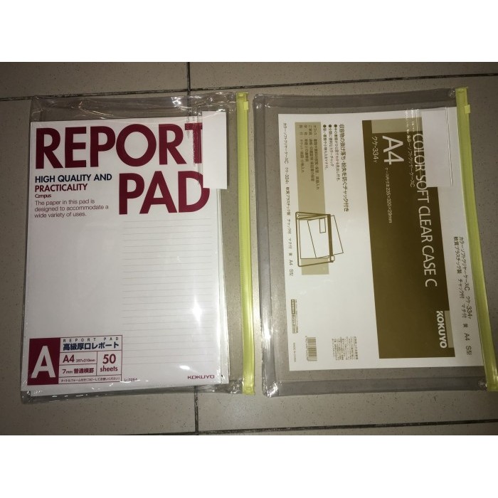 

Kokuyo A4 Soft Clear Case Expandable - Zipper Pocket Muat 300Lembar F4 #Original