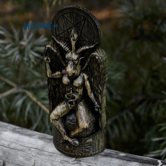 READY STOKKK Ornamen Patung Baphomet Bahan Resin Gaya Vintage Untuk Rumah / Kantor