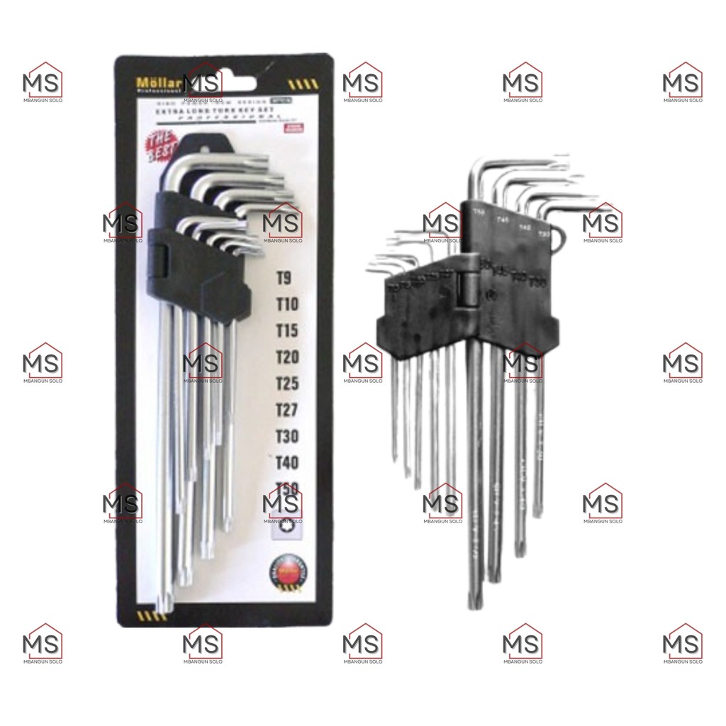 Kunci L set 9pcs bintang - Mollar