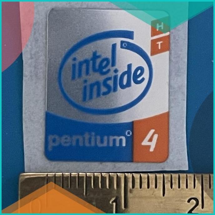 Sticker stiker logo Pentium 4 HT ori ukuran kecil utk laptop 11OKTZ4 p