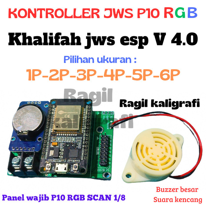 BEBAS ONGKIR - Kontroler JWS P10 RGB - KONTROLLER JAM SHOLAT DIGITAL P10 RGB