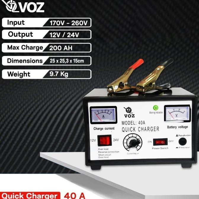Voz Charger Aki 40A | Charger Aki Mobil | Charger Aki Kering