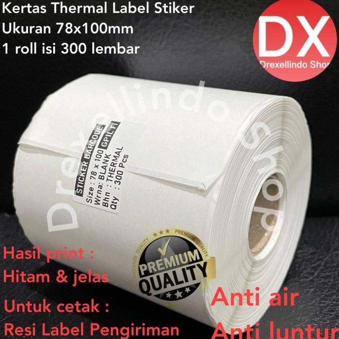 

Sale Kertas Label Thermal Stiker 78X100Mm Isi 300 Lembar