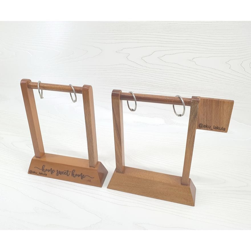 

FREE GRAFIR Tent Card Kayu Dudukan Menu Holder Nomor Meja - [TENDRA]