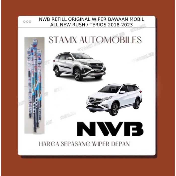 Refill Karet Wiper RUSH / TERIOS 2018-2023 ORIGINAL merk NWB JAPAN