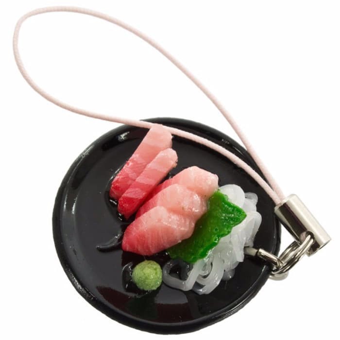 NEW Gantungan HP Strap TUNA SASHIMI Replika Makanan Asli JEPANG Aksesoris