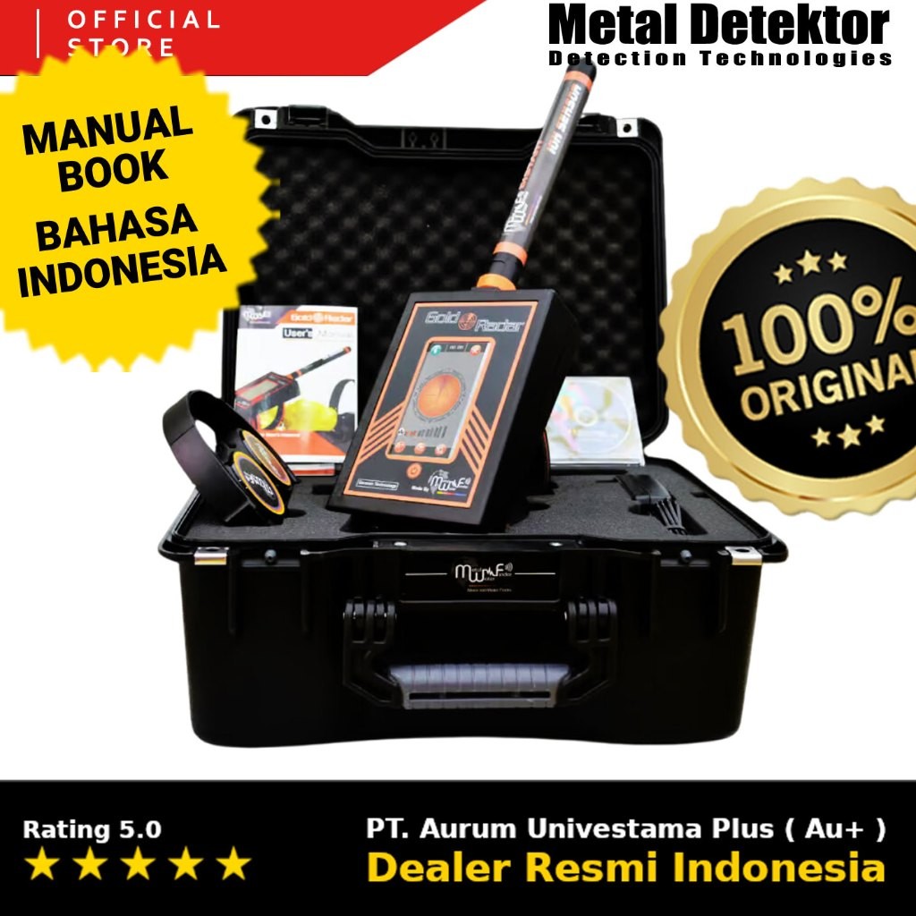 Metal Detektor MWF Gold Radar Long Range Locator LRL Metal Detector Emas & Harta Karun Jarak Jauh (S