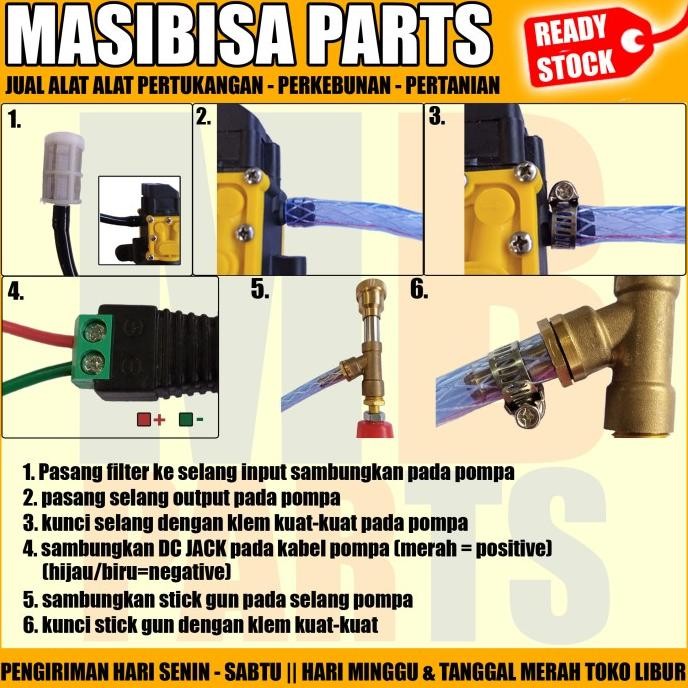 PAKET CUCI MOTOR / AC / JET WASH / MESIN STEAM DINAMO PUMP + STICK