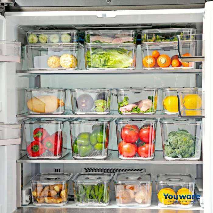 Youware - Brooks (Set Bundling) Storage Kulkas Dengan Aplikator Nggalan / Wadah Sayur / Kontainer