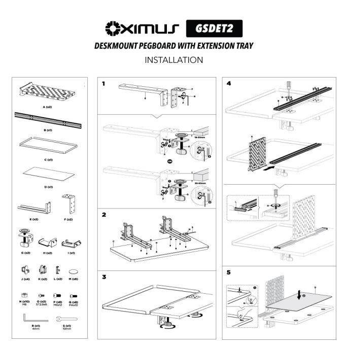 

Cpu Speaker Extention Board Tray Pegboard Diy Deskmount Oximus Gsdet2 Original Dan Terpercaya