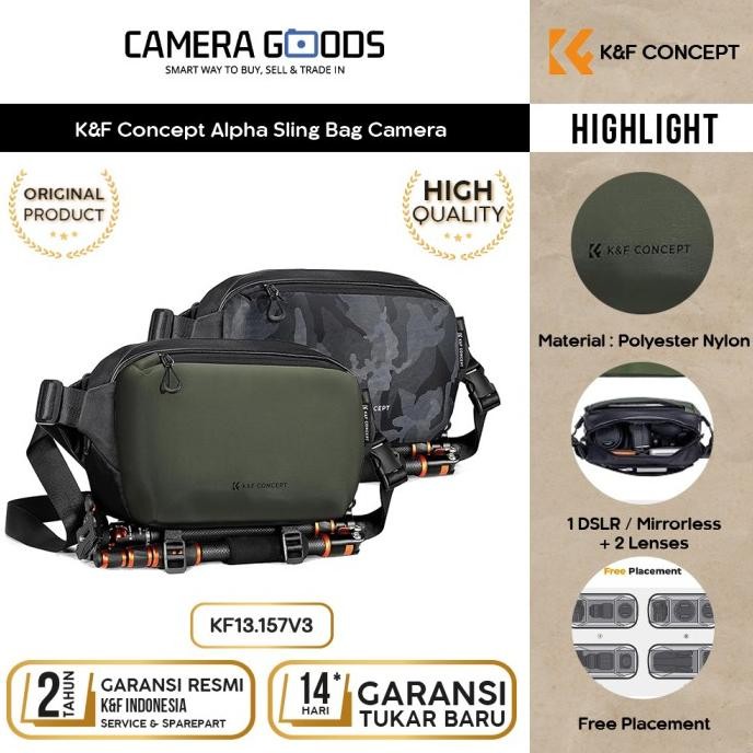 KNF K&F Concept Alpha Camera Sling Shoulder Waist Bag for Camera Mavic Drone 10L Tas Kamera KF13.157
