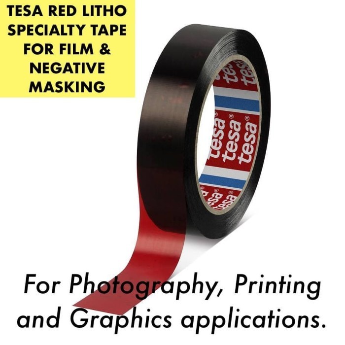 

Tesa Red Litho Film & Negative Masking Tape 4156 (25mm x 66M) Isolasi