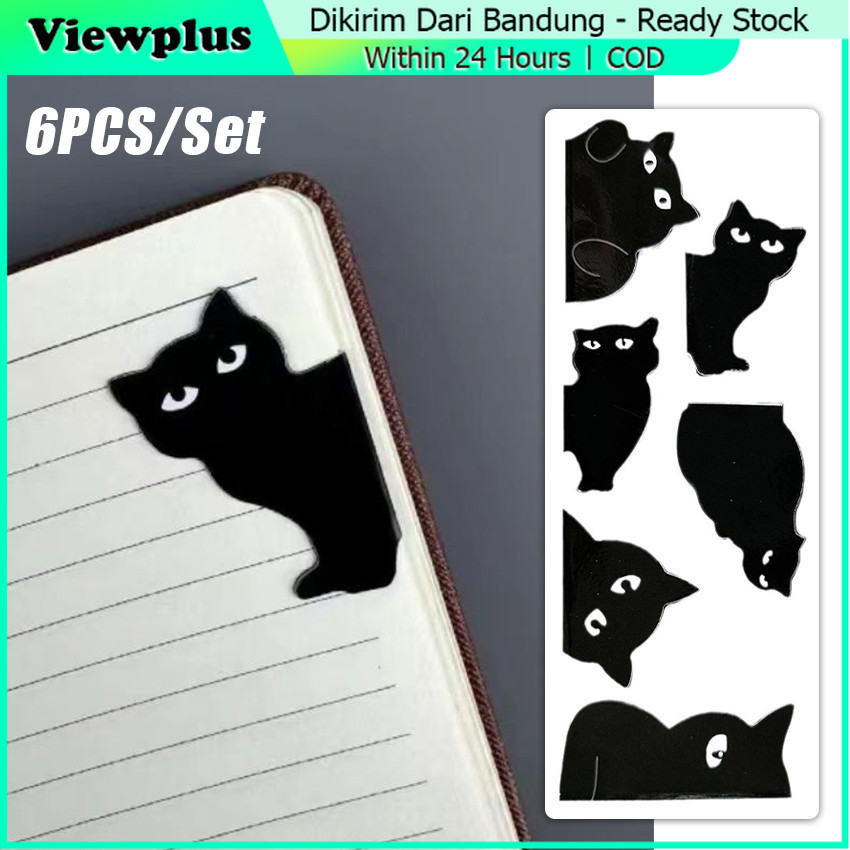 

6Pcs Pembatas Buku Magnet Kter Lucu Bookmark Magnetic Clip