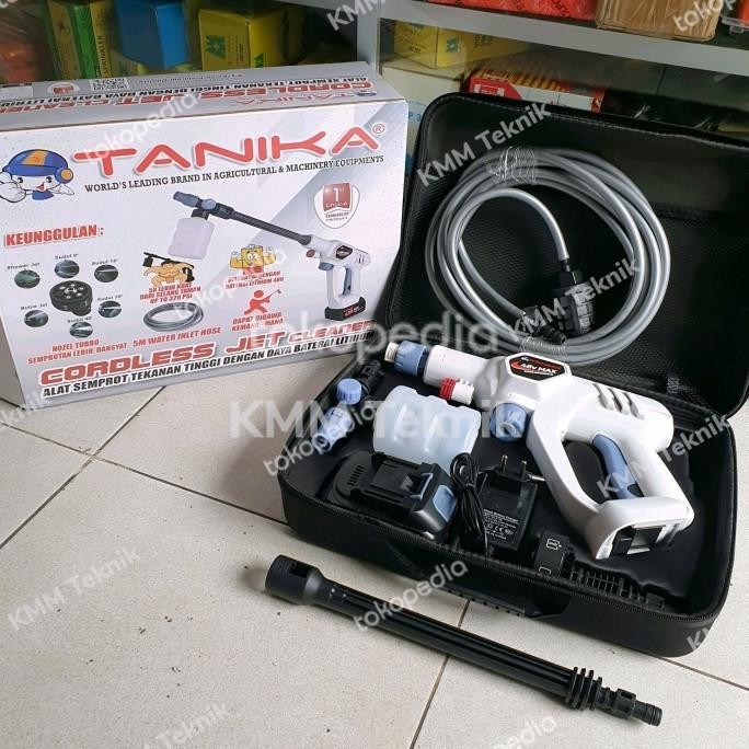 TANIKA ALAT CUCI PORTABLE JET CLEANER CORDLESS 48V PRESSURE WASHER