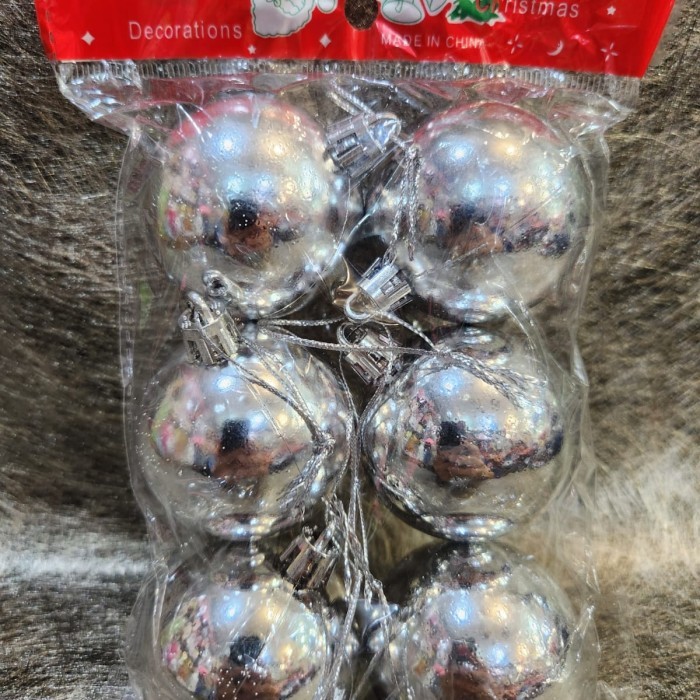 Bola Natal Silver 7 cm