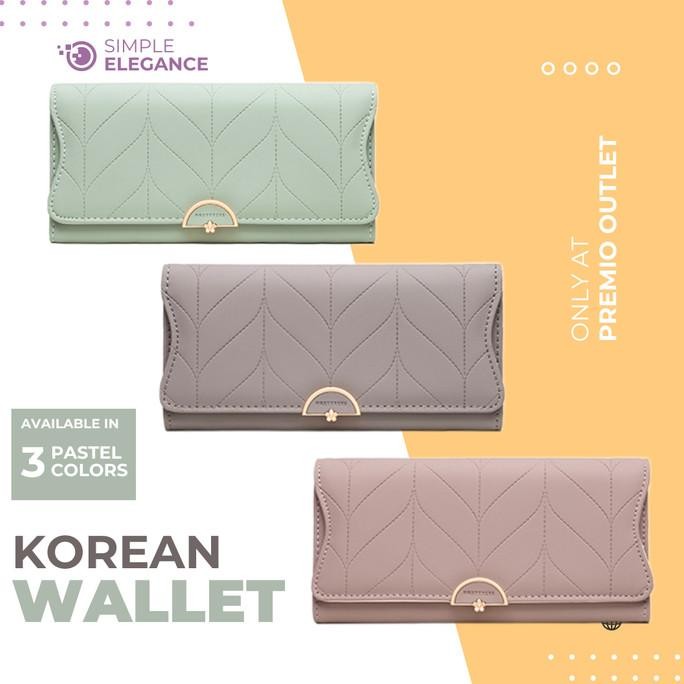 Dompet Minimalis Wanita Premio Dompet Panjang Wanita Korea Import Branded Model Lipat & Lucu