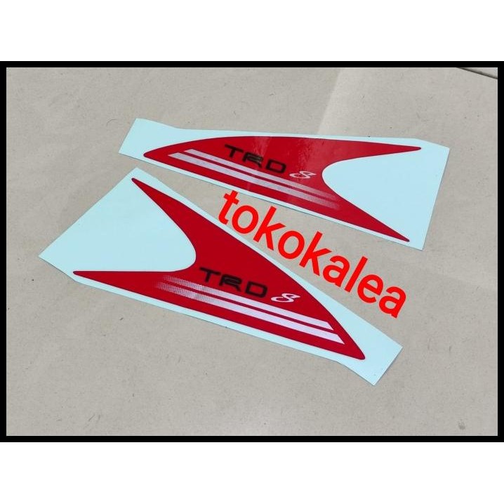 BEST DEAL STIKER DEPAN SPION MOBIL AGYA TULISAN TRD S WARNA CUTTING STICKER RED 