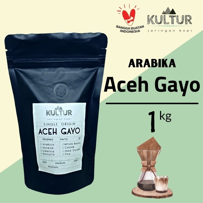 

Coffee Bean Biji Kopi Arabika Aceh Gayo Premium 1 Kg