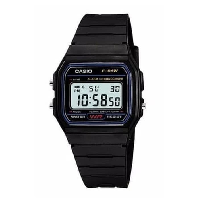 Casio Original Unisex F-91W-1Dg Rubber Strap