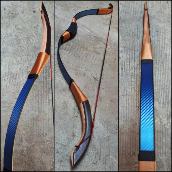 Dijuall Busur Panah Horsebow Siyah Sonokeling Laminasi Model Kaiyuan Panahan