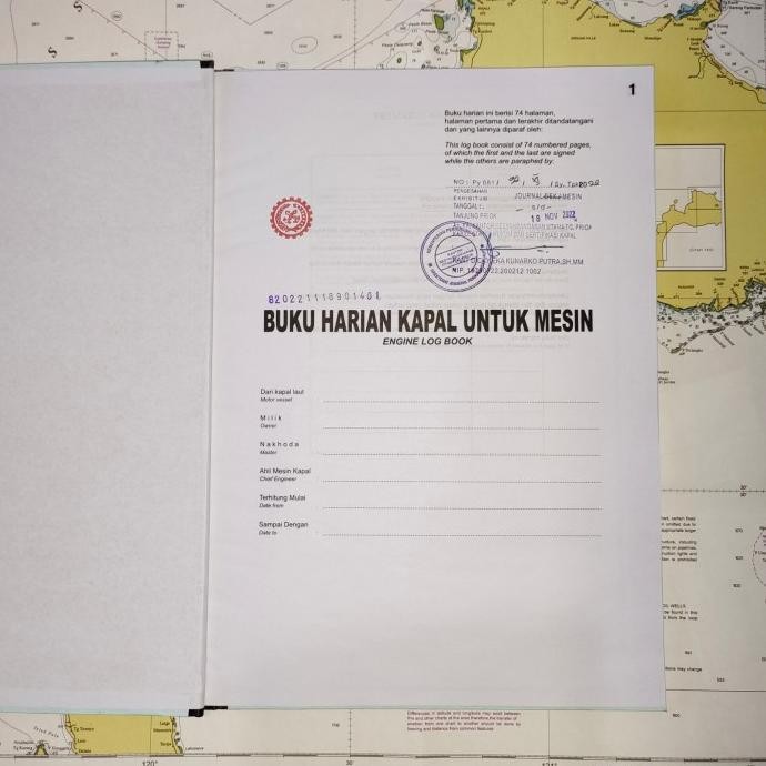 

Buku Harian Kapal Untuk Mesin / Engine Log Book / Buku Jurnal Mesin