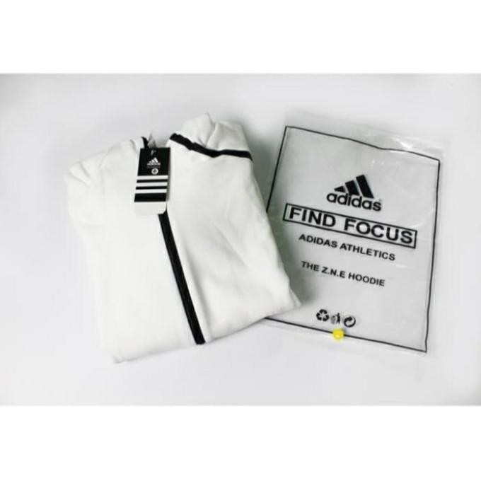 Promo Jacket Hoodie Adidas Zne Full Zipp White - Jaket Adidas Zne - Jumper