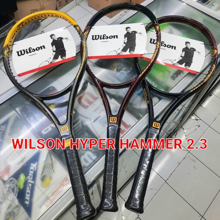 RAKET TENIS WILSON HYPER HAMMER 2.3 GRAY/GOLD - HYPER CARBON -ORIGINAL