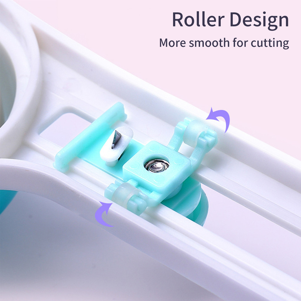 

KW-triO Circular Paper Cutter Rotary Circle Cutter Manual Round Cutting Tool Paper Trimmer Scrapbooking Tool with Replacement Cutter Head for DIY Paper Cards Craft Supplies Sewing