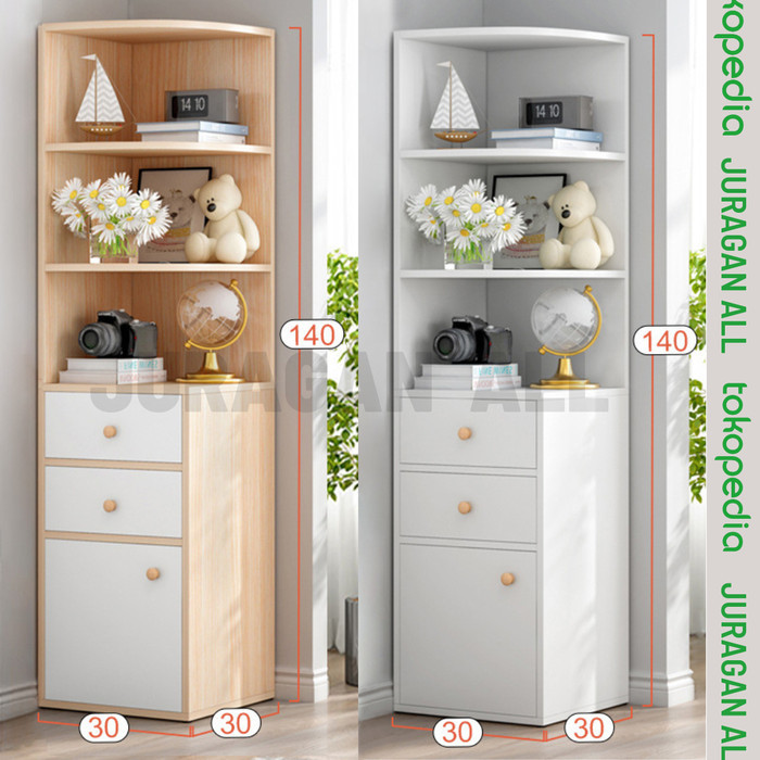 RAK SUDUT/LEMARI SUDUT MINIMALIS/RAK PENYIMPANAN/RAK SUDUT SERBAGUNA