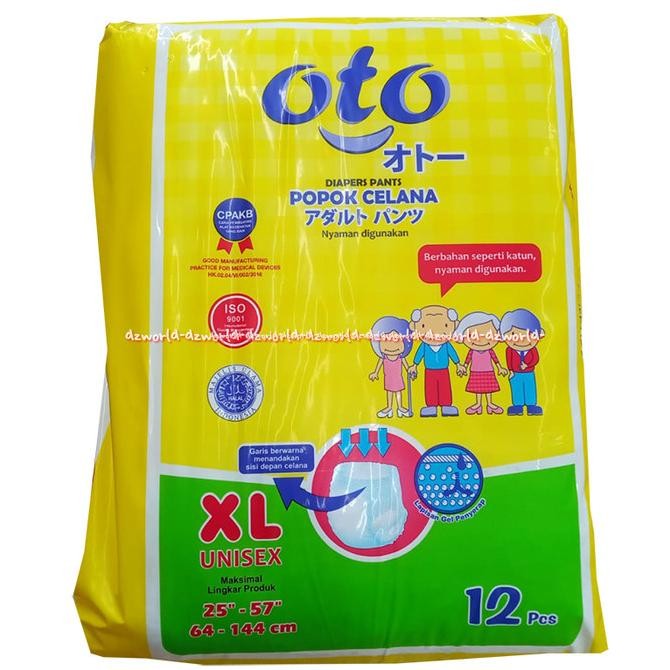 

Oto Diaper Pants Popok Celana Dewasa XL 12Pcs 130-158cm