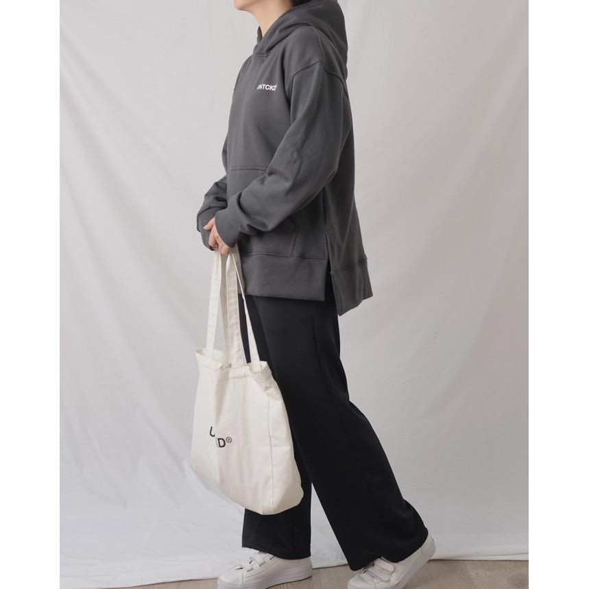 Murah Flare Hoodie Dark Grey