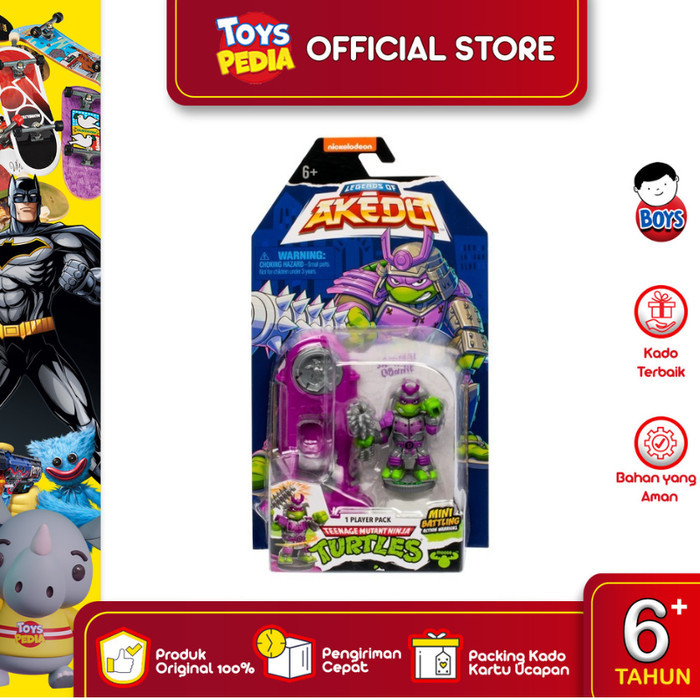 Mainan Akedo TMNT Mini Battling Action Warriors 1 Player Pack