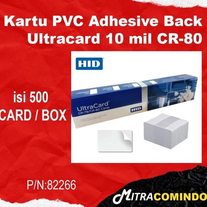 

BEBAS ONGKIR - Ultracard 10 Mil CR-80 PVC Adhesive Back Card PN:082266