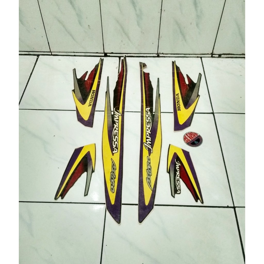 Lis body Astrea Grand Impresa Striping Grand Merah kuning Limited Item Barang Langka Spare Part Moto