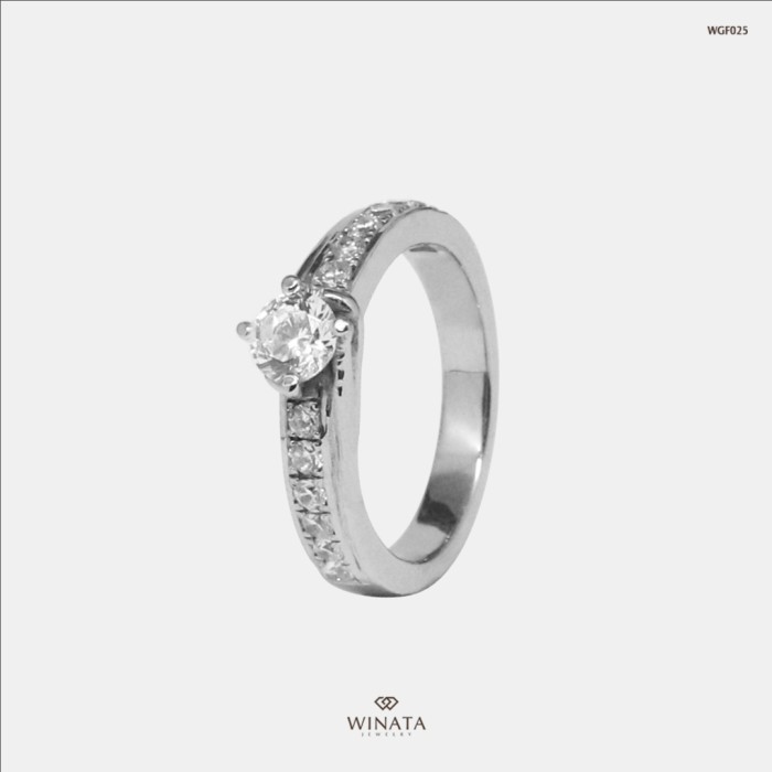 Winata Jewelry - Cincin Tunangan Wanita Perak Garansi Resmi