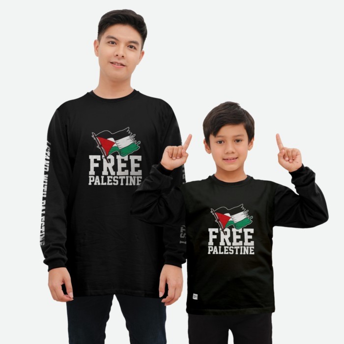 Baju Kaos Free Palestina Couple Anak Ayah Pasangan Keluarga